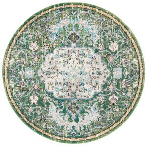 Safavieh Tapis Boho pour Salon, Salle à Manger, Chambre à Coucher - Madison Collection, Tapis à Poil Court, Vert et Turquoise, 200 x 200 cm