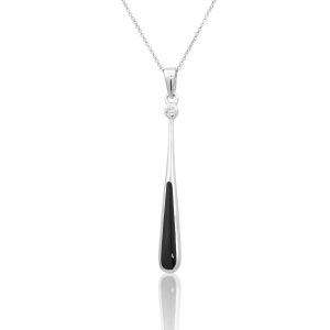 Image de Cleor Collier Collier en Argent 925/1000 et Nacre Noir Femme multicolor - Taille 42