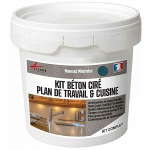 Arcane industries KIT BETON CIRE CUISINE ET PLAN DE TRAVAIL - Turquin - Bleu - kit 2 m&sup2; (2 couches)