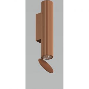 Flos Applique Flauta Riga 1 / LED - Motif rayures verticales / H 22,5 cm cuivre/métal en métal