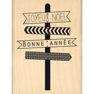 Florilèges Design Tampon bois noël joyeux noël bonne année