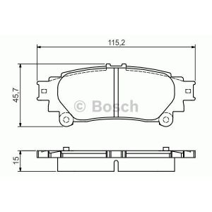 Bosch Jeu de 4 plaquettes de frein à disque 0986495174