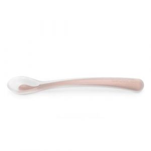 Suavinex Cuillère en Silicone pour Bébés +4 Mois, Souple, Bout Arrondi, Manche Long et Ergonomique, Idéal Gencives Sensibles, Compatible Lave-vaisselle, Nude