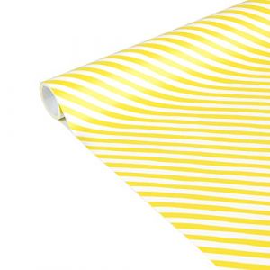 Image de Clairefontaine Papier 80g, Tiny Rolls 5x0,35m, Rayures - Jaune - Lot de 10