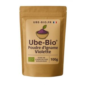 Ube - Poudre Ube - Ube Bio 100 g- Igname Violette des Philippines - 100% Naturelle - Id&eacute;al Latte et P&acirc;tisserie - Ube-Bio