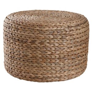 Image de Aubry Gaspard Pouf rond en jacinthe