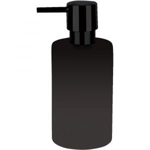 Image de Spirella Distributeur de Savon Liquide „Tube“ Céramique Distributeur de Lotion avec doseur en ABS Noir Mat Capacité 300 ML