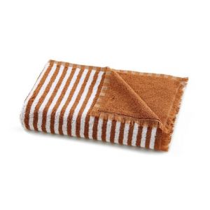 Drap de bain rayé éponge 500 g, Arzon