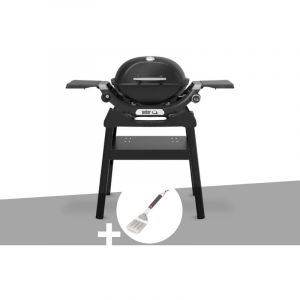 Weber Barbecue &agrave; gaz Q 1200N noir avec pied + Spatule