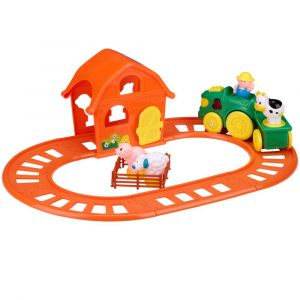 Eddy Toys Jouet de Ferme - Train Jouet avec Son et lumi&egrave;re - Train Jouet avec Animaux de la Ferme - Inclus: Piles AA
