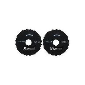 Ribimex PRTSM2LM - 2 lames métal pour mini-scie circulaire 400 watts