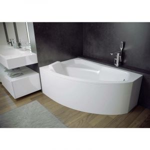 Azura home design Baignoire d'angle gauche RIMA cm avec tablier - Dimensions: 140cm