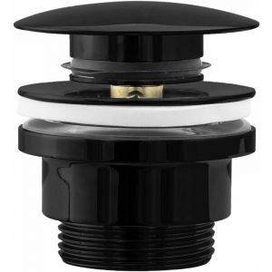 Réa Bonde de lavabo universel clic-clac noir métallisé