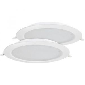 Horoz Electric Luminaires de plafond LED encastré AURA PRIZMA 2x18W blanc 4200K | Lot de 2 pcs | 425.001.018 | HOROZ