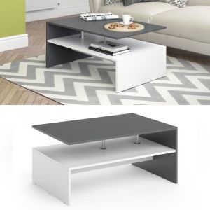 Vicco - Table basse "Amato" Blanc/Anthracite