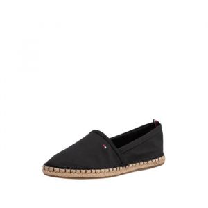 Tommy Hilfiger Espadrilles Femme Basic Tommy Flat Chaussures En Toile, Noir (Black), 41 EU