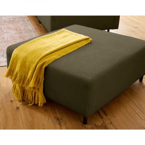 Edinburg - pouf modulable - en velours c&ocirc;tel&eacute; - Vert