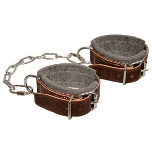 Entrave pour cheval cuir chromé et feutre Ronzon Legend (x2)