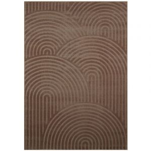 Tapis intérieur motif arches mocha - Brad 200 x 290 cm