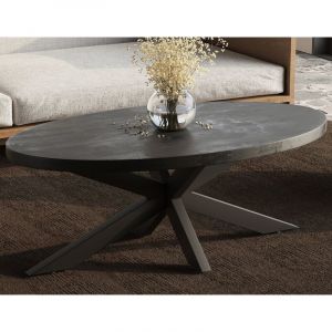 Maja M&s - Table basse 130x70x45 cm en bois exotique noir