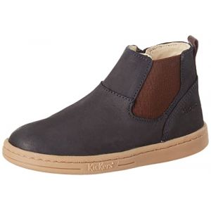 Kickers Boots Cuir Tackbo Bleu - Couleur Bleu - Taille 18