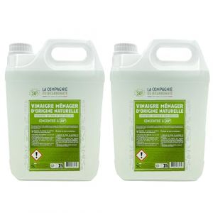 Image de BRICO Vinaigre Blanc 20 Degrés - DESHERBANT, DETARTRANT ET DESINFECTANT - Lot de 2 BIDONS DE 5 litres