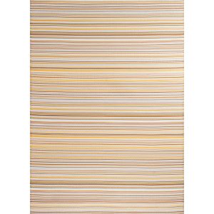 Nazar Tapis ext&eacute;rieur r&eacute;versible motif rayure d&eacute;grad&eacute;e - Beige - 150x220 cm