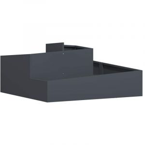 VidaXL Cache-pot de jardin Anthracite 100 x 100 x 50 cm Acier
