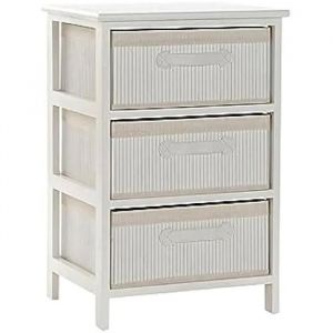 Chest of drawers DKD Home Decor White Bamboo Paolownia wood 42 x 32 x 63 cm