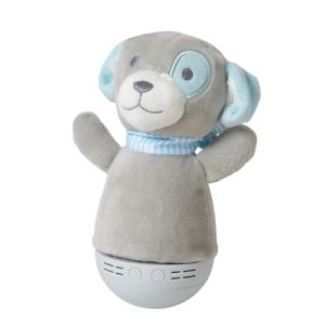 Lucide Dolly - Lampe de table pour chambre d'enfant - Piles - LED - 1 x 3 W 2700 K - Avec fonction musique - Gris