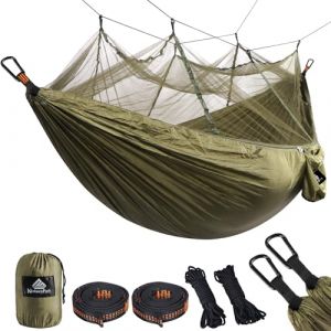 Naturefun Hamac Ultra-Leger De Voyage Camping 300 Kg Capacite De Charge,(275 X 140 Cm) Respirante, Nylon A Parachute A Sechage Rap
