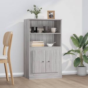 VidaXL Buffet haut sonoma gris 60x35,5x103,5 cm bois d'ing&eacute;nierie