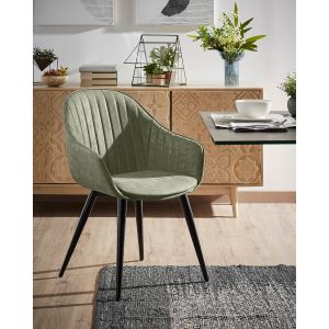 Image de Kave Home Chaise Fabia vert