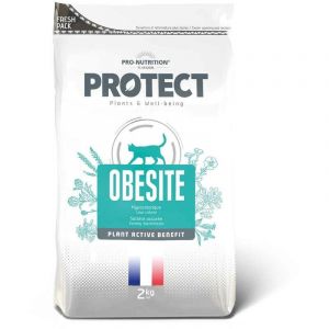Flatazor Croquettes diététiques Pro-Nutrition Protect Obésité pour chat en surpoids - Sac 2 kg