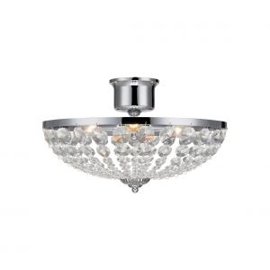 Markslojd Plafonnier en cristal GRÄNSÖ chromé 3 ampoules
