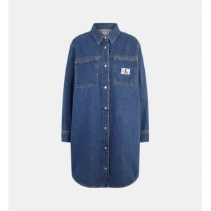 Calvin Klein Robe chemise Utility coton denim Bleu Jeans