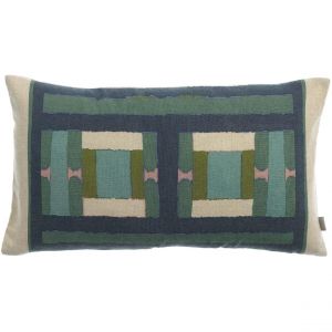 Declikdeco Coussin imprimé Taho Vert de gris