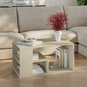 Table basse Antaa 80 x 50 x 40 cm couleur sable [en.casa]
