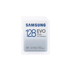 Image de Samsung EVO Plus MB-SC128K - Carte mémoire flash - 128 Go - Video Class V30 / UHS-I U3 / Class10 - SDXC UHS-I