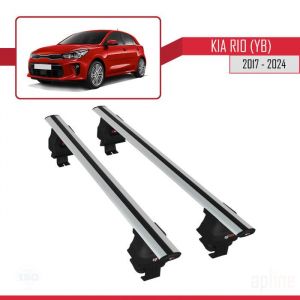 Barres de Toit - ACE-4 - Kia Rio (YB) 2017-2023 - Aluminium - Gris - Charge < 300 kg