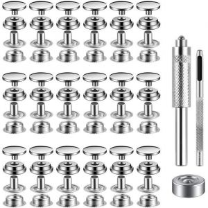 Kit De Boutons-Pression 15mm, Outil, Kit De Boutons-Pression Argent