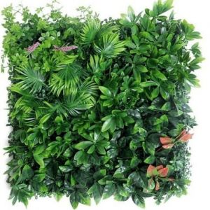 Basetbl - Mur Vegetal Artificiel Interieur - Décoration de Feuilles Fausse pour Jardin, Mariage, Salon