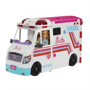 Mattel Coffret Véhicule Médical avec ambulance et clinique Poupée Mannequin HKT