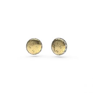 Boucles D'Oreilles 4G Rising Acier Doré Puces Pièce Motif 4G
