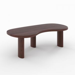 Rendez Vous Déco Table basse organique en bois massif de mindi foncé - BRANDAN