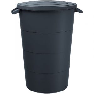 Image de Poubelle avec poign&eacute;es pour ordures, d&eacute;chets Keden SMOOTH - anthracite 80 litres