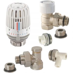 Kit avec t&ecirc;te thermostatique tr&egrave;s haute performance VT0.2 &eacute;querre universel complet SFY