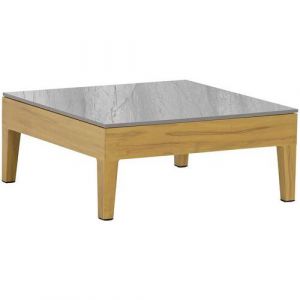 Proloisirs Table Basse Welcome 70 X 70 Cm - Gris/wood Light