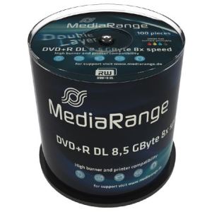 MediaRange MR471 - DVD+R DL 8.5 Go imprimable 8x 100 pièces en cake box