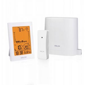 BALDR B0341 Station météo Pluviomètre Horloge Snooze Thermomètre Blanc